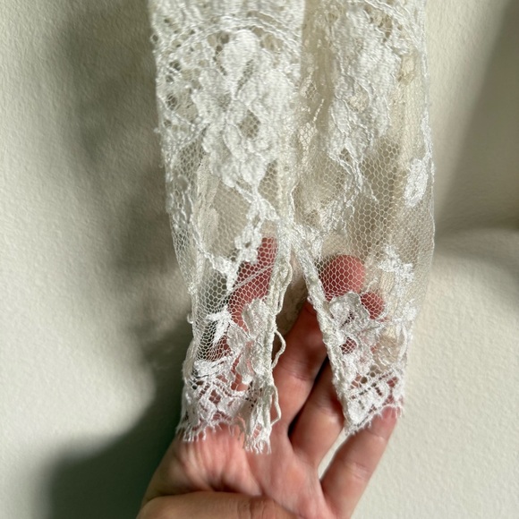 Vintage Jiki Monte-Carlo Creations Women's Bridal Lace Silk Wool Bodysuit S - Picture 14 of 14